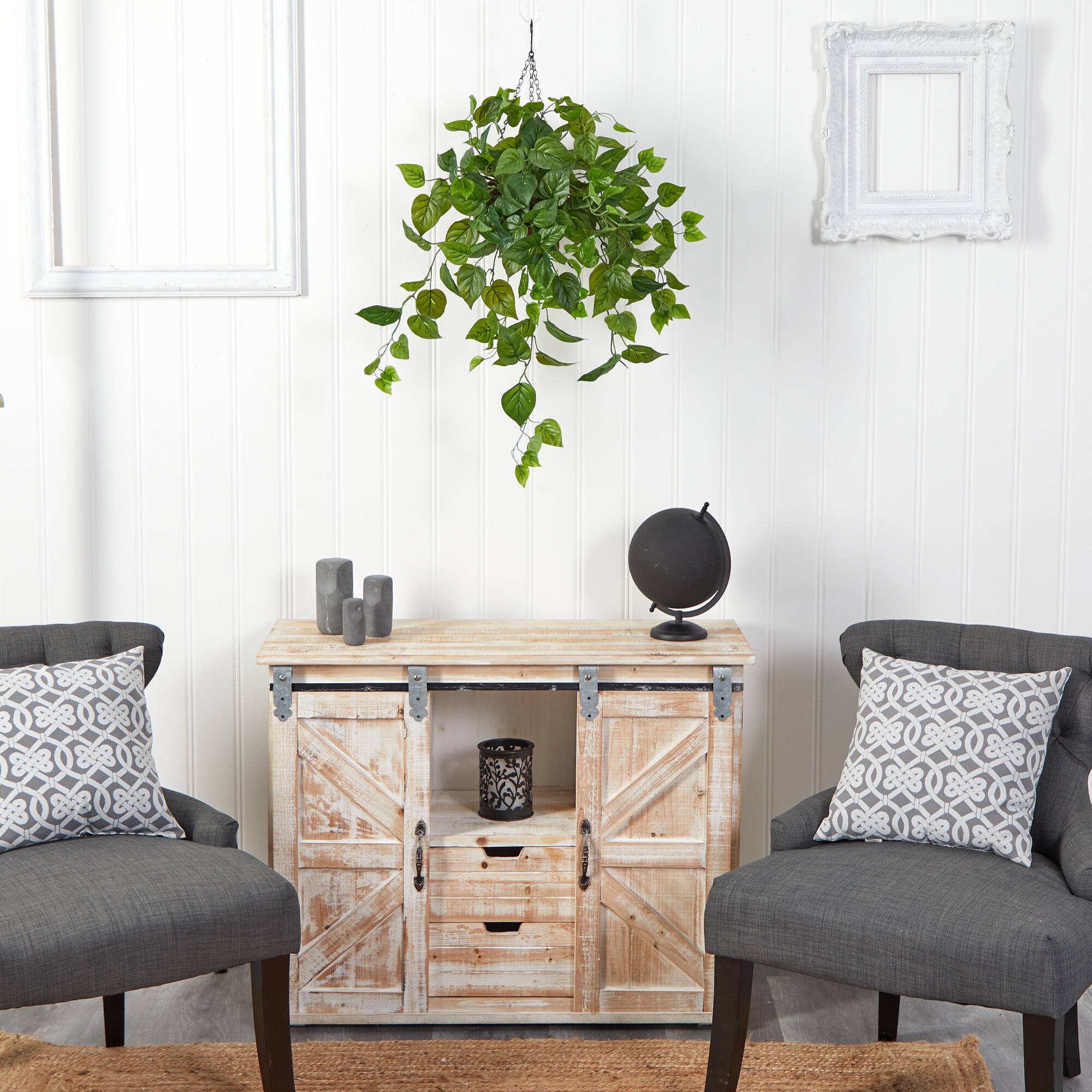 2.5ft. Philodendron Artificial Plant in Hanging Basket